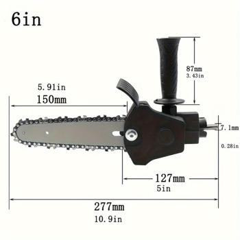 1pc, Mini Electric Drill Chainsaw, Electric Chain Saw Drill Attachment, Chain Saw Drill Attachment, Chainsaw Convertor, Chainsaw For Woodworking Gardening