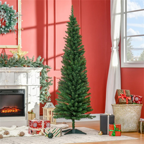 6 foot green Christmas tree with bracket