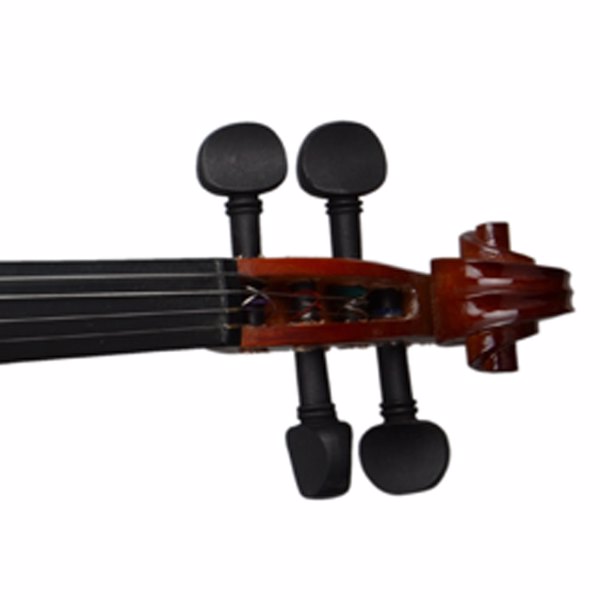   GV100 3/4 Acoustic Violin Case Bow Rosin Strings Tuner Shoulder Rest Natural