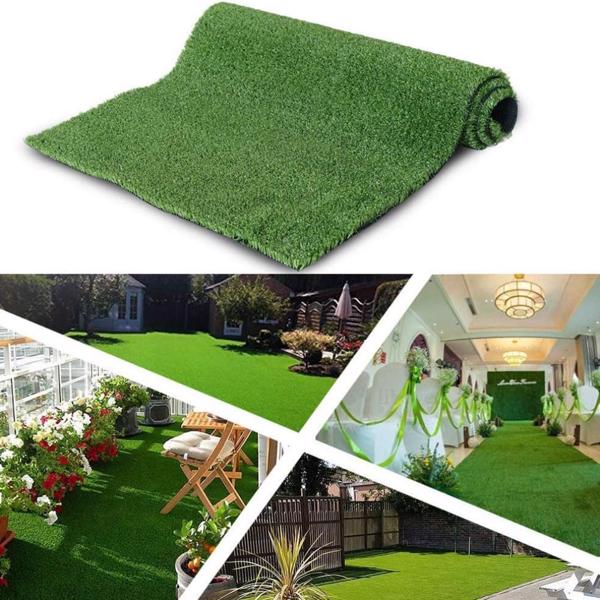 Artificial turf, professional dog mat large turf outdoor carpet terrace pet lawn, artificial carpet with drainage holes, 3.28FT * 32.8FT