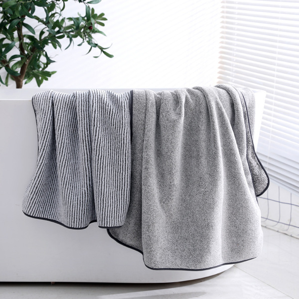 Fiber Bath Towel, 55"X27.5" Household Bath Towels Set, Soft Bath Towel, Quick Drying Absorbent Towel For Home Bathroom, Bathroom Supplies-stripes