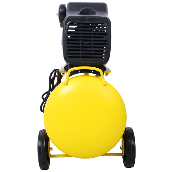 4.5HP Portable 13 Gallons Oil-Lubricated Air Compressor Tank Ultra Quiet Horizontal Tank Adjustable Pressure with Built-in Wheel