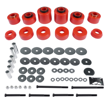 4.4123R Body Cab Mount Bushing Set For Ford F-150/F250/F350 1980-98 2WD 4WD Red