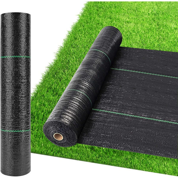 Weed Barrier Landscape Fabric Heavy Duty，Weed Block Gardening Ground Cover Mat, Weed Control Garden Cloth ，Woven Geotextile Fabric for Underlayment，Commercial Driveway Fabric-4FT*300FT(Roll up)