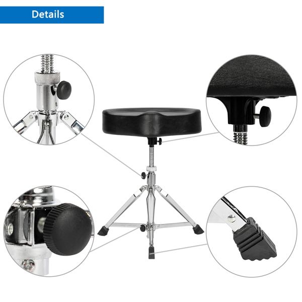 Glarry Swivel Liftable Oversized Saddle Throne Super Thick Sponge Overweight 180Kg Drum Stool 【Replacement: 8244393】