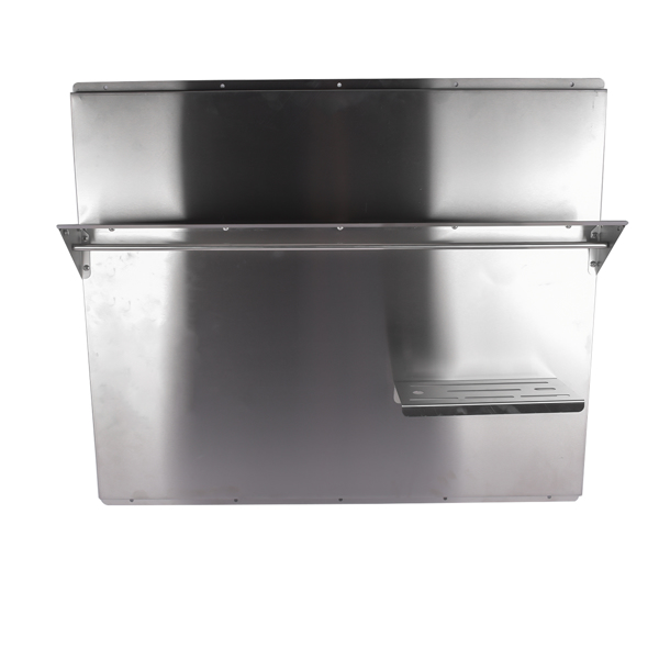 Range Backsplash with Shelf 36 x30.7 Inch Range Hood Wall Shield for Range Hood Stainless Backsplash with Storage Shelf and Hanging Rack