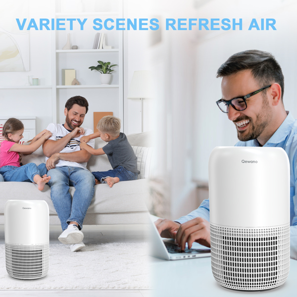 Air Purifiers for Home Large Room up to 1120sq.ft, H13 True HEPA Air Purifiers for Pets Hair, Dander, Smoke, Dust, Pollen, Odor, Sleep Mode, Timer, Night Light Air Cleaner, White