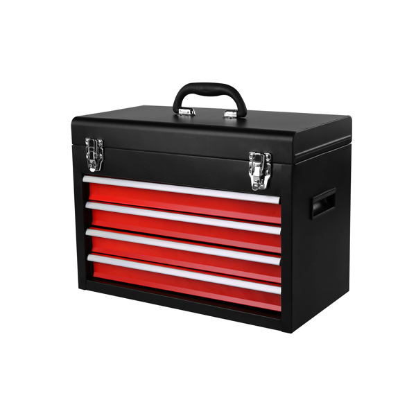 Tool Chest, 5-Drawer Rolling Tool Storage Cabinet with Detachable Top Tool Box, Liner, Universal Lockable Wheels, Locking Mechanism, Metal Tool Cart for Garage Workshop