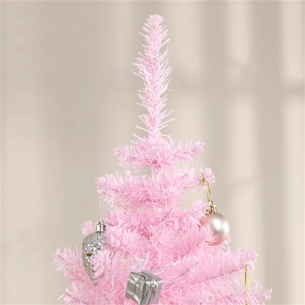 6 foot pink Christmas tree with bracket