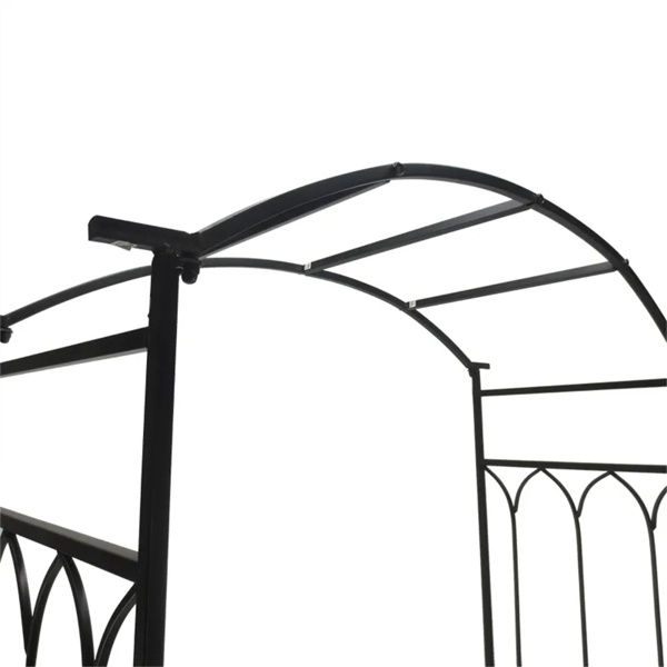 Steel Garden Arch with 2-Seat Bench