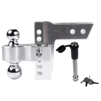 Aluminum Trailer Hitch Ball Mount Fits 2.5-Inch Receiver 18500LBS, with Locks