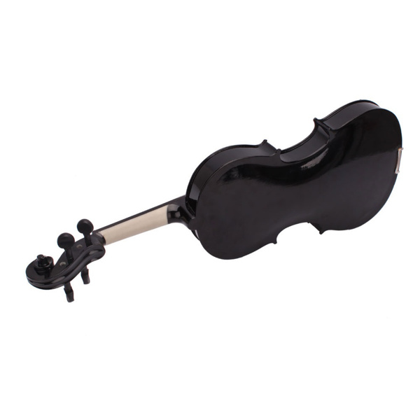 Glarry GV100 4/4 Acoustic Violin Case Bow Rosin Strings Tuner Shoulder Rest Black