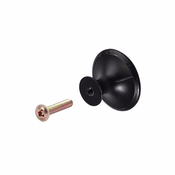 20X Door Knobs Cupboard Cabinet Drawer Round Furniture Kitchen Pull Handle Black