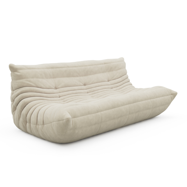 Armless Bean Bag Chair 3-Seat