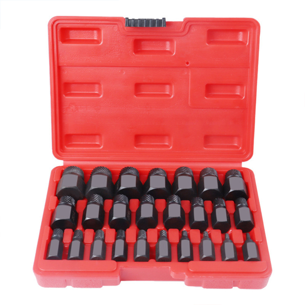 25 Piece Steel Durable Screw Extractor Kit, Easy To Remove Damaged Bolts and Screws - Extractor Removal Tool