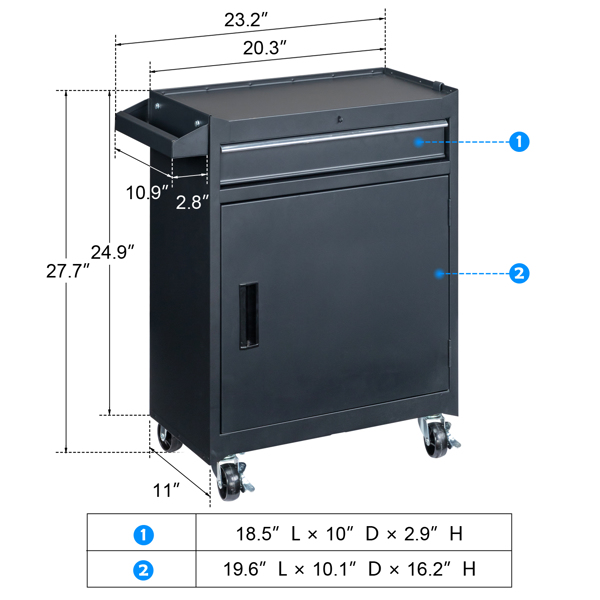 4 Drawstring Cabinet Steel Black Lock 330lb Instrument Cart Storage Room