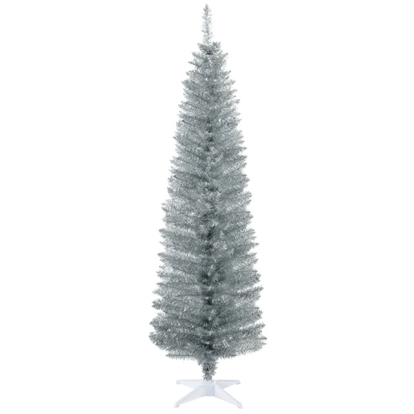 6-foot silver Christmas tree with bracket