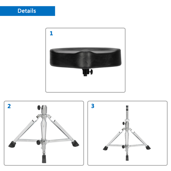 Glarry Swivel Liftable Oversized Saddle Throne Super Thick Sponge Overweight 180Kg Drum Stool 【Replacement: 8244393】