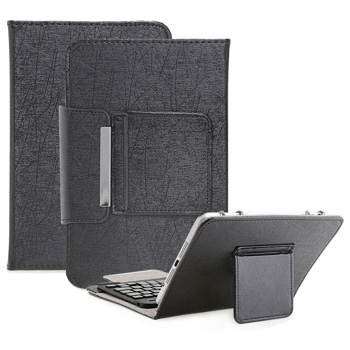 For Universal Android Tablets 10.1/10.5 Tablet Bluetooth Keyboard Case Cover[Black,Fits 10/10.1/10.5 Inch Tablet]