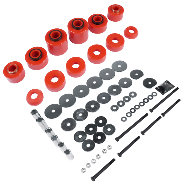 4.4123R Body Cab Mount Bushing Set For Ford F-150/F250/F350 1980-98 2WD 4WD Red