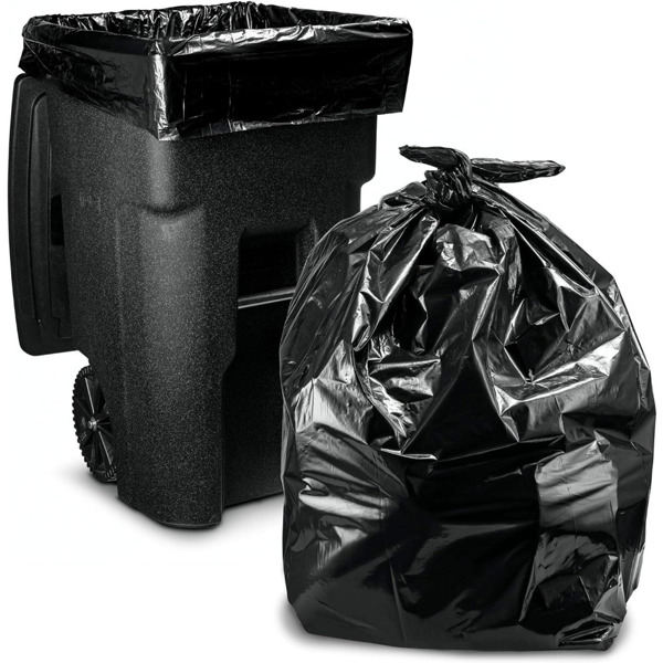 High capacity heavy-duty garbage bag: 1.9 MIL industrial strength, high capacity, heavy-duty, leak proof outdoor, industrial, household use -65 Gallon, 47 inches * 55 inches