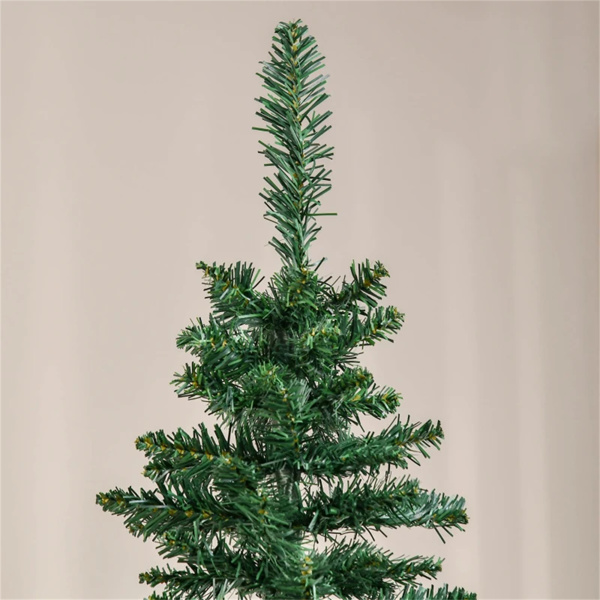 7 foot green Christmas tree with bracket