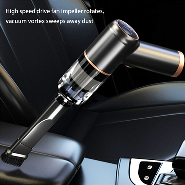 Blow and Suction Integrated Handheld Dust Blower Three in One for Car Use, High-speed Whirlwind Suction Wireless Vacuum Cleaner Rechargeable Strong Suction Vacuum Cleaner Suitable for Cars/ offices