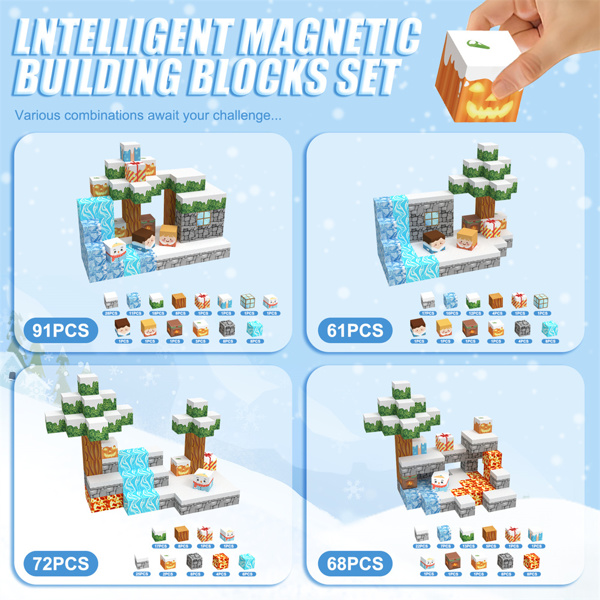 100Pcs/Set Magnetic Building Blocks Children Kids Educational Toy Gift