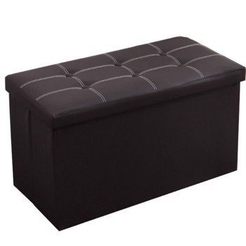 Folding Storage Ottoman Cushion Bench Seat Toy Box 76cm