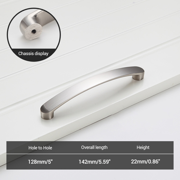 Brushed Nickel Satin Cabinet Pull Handle Door Knobs Kitchen Drawer Pulls Handles