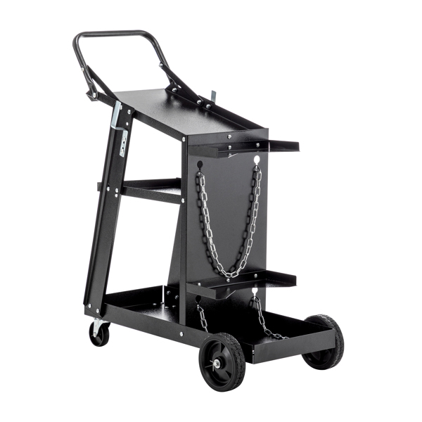 Welding Cart, 3-Tier Welder Cart Heavy Duty with 400Lbs Static Weight Capacity, 360° Swivel Wheels, Tank Storage Safety Chains, Rolling MIG Welder Cart for TIG, ARC, MMA Welding Machine