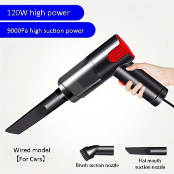 Wired silver Car vacuum cleaner  home handheld mini desktop vacuum cleaner portable