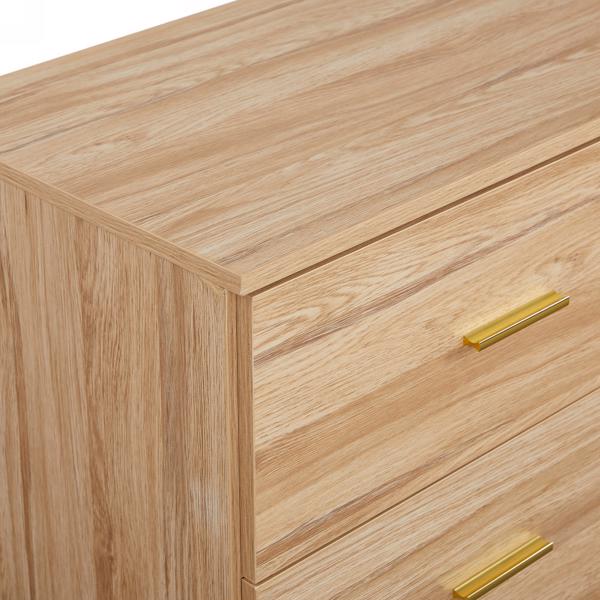 Modern Natural 9-Drawer Dresser for Bedroom - Ample Storage Wide Chest of Drawers, Sturdy & Safe