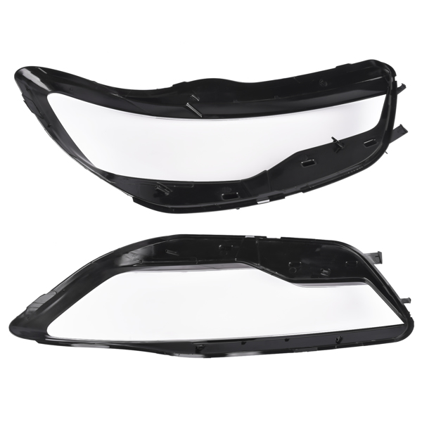 For Audi C7 A6L A61 13-15 Pair Front Clear Headlight Lens Cover Lampshade Lense