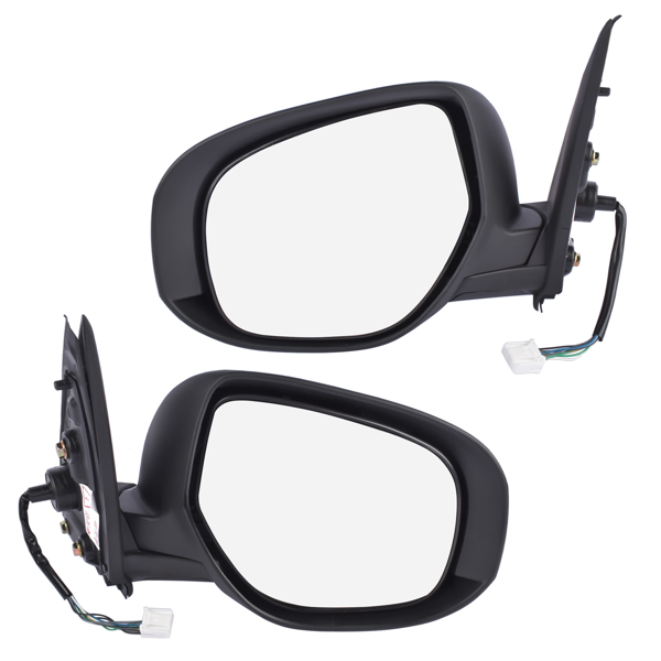 2pcs Black Left+ Right Door Mirror Power Heated For 14-19 Mitsubishi Outlander 7632B354 7632B353