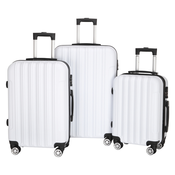 3-in-1 Multifunctional Large Capacity Traveling Storage Suitcase White