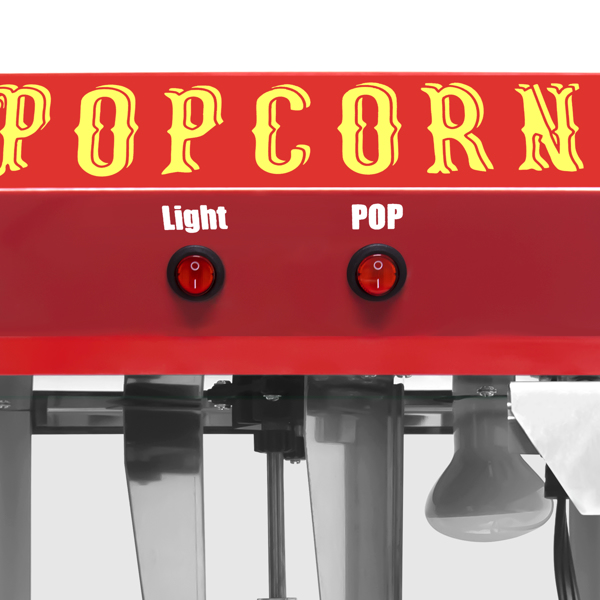 Bar Style Popcorn Machine, 4-Ounce Popcorn Maker Popper, Red 