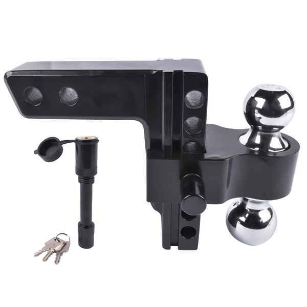 Adjustable Trailer Hitch, Fits 2" Receiver, 6-Inch Drop/Rise Aluminum Drop Hitch