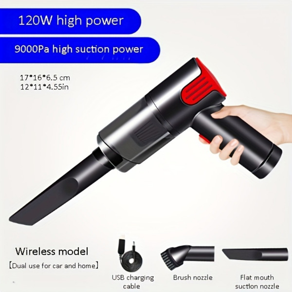 Wireless red Car vacuum cleaner wireless usb charging car vacuum cleaner home handheld mini desktop vacuum cleaner portable