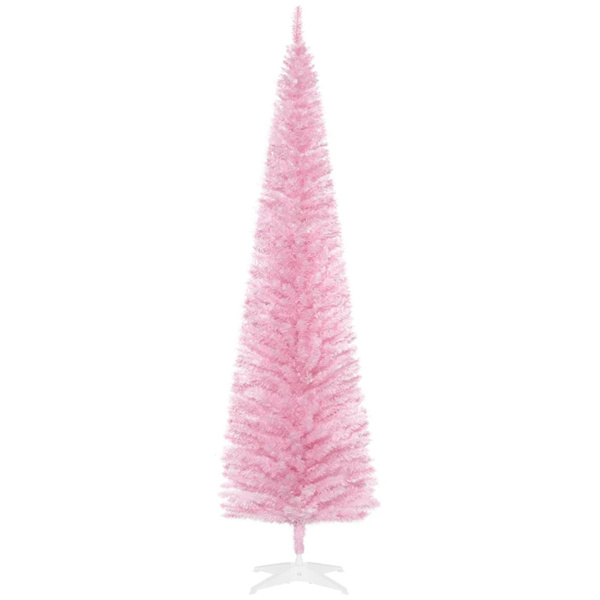 7 foot pink Christmas tree with bracket