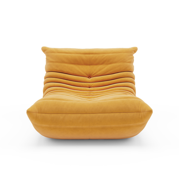 Armless Bean Bag Chair & Lounger Fireside Chair, Mid Century Foam Chair