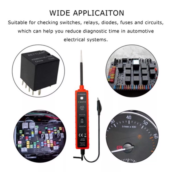 Automotive Digital Power Probe Circuit Electrical Tester Test Lead Device System