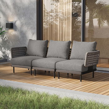 3 Seat 89 Wide Patio Outdoor Sofa