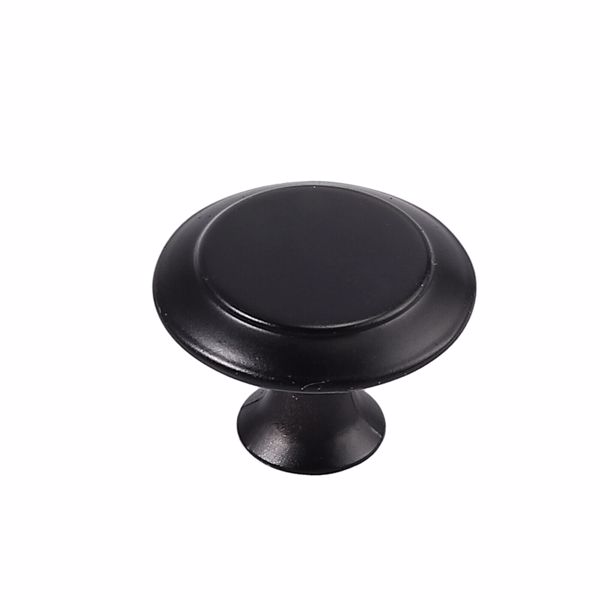 20X Door Knobs Cupboard Cabinet Drawer Round Furniture Kitchen Pull Handle Black