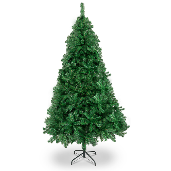 5 FT Artificial Christmas Tree, Unlit Christmas Pine Tree with 350 Branch Tips and Sturdy Metal Stand for Office Home Store Party Holiday Decor, Green