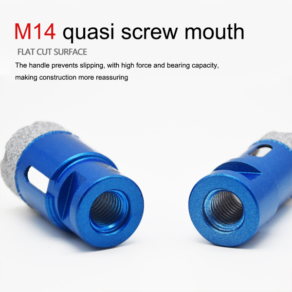 M14 Brazed Diamond Drill Set Ceramic Tile Stone Drilling Angle Grinding Machine Drilling Drill Bit Cross Border Hole Expanding Drill