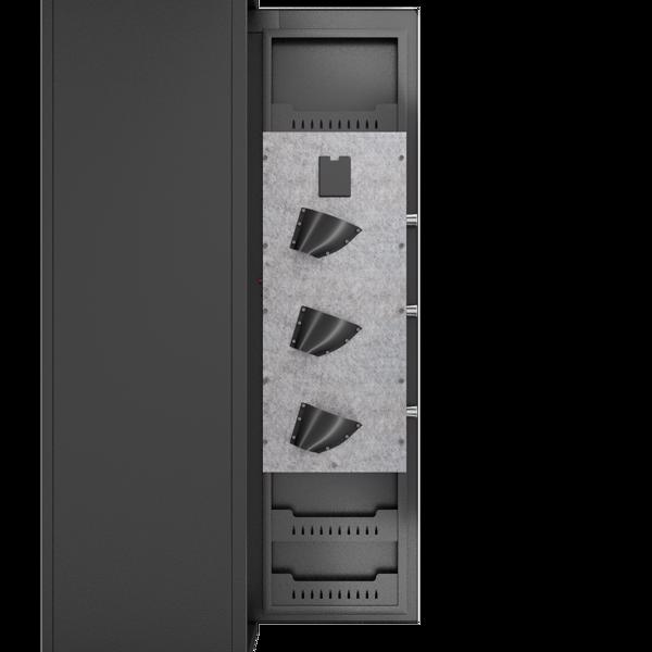 Gun Safes For Home Rifle And Pistols, Fingerprint Electronic Safe With Quick Access, Detachable Partition, No Assembly Required, Black