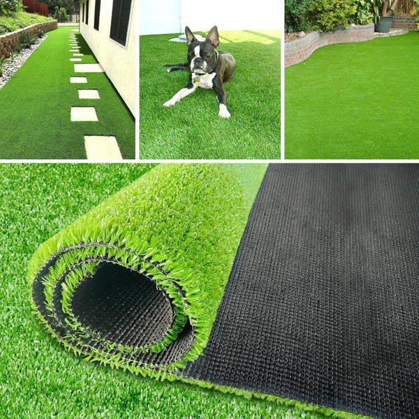 Artificial turf, professional dog mat large turf outdoor carpet terrace pet lawn, artificial carpet with drainage holes, 3.28FT * 16.4FT