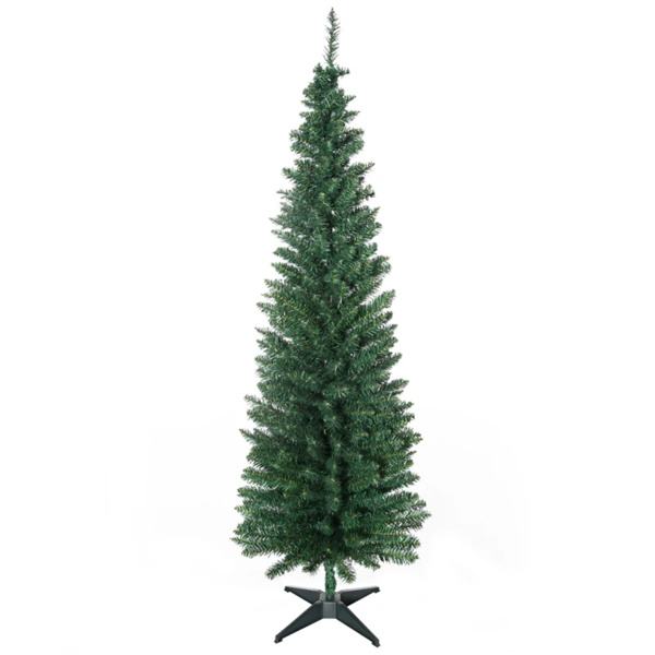 6 foot green Christmas tree with bracket