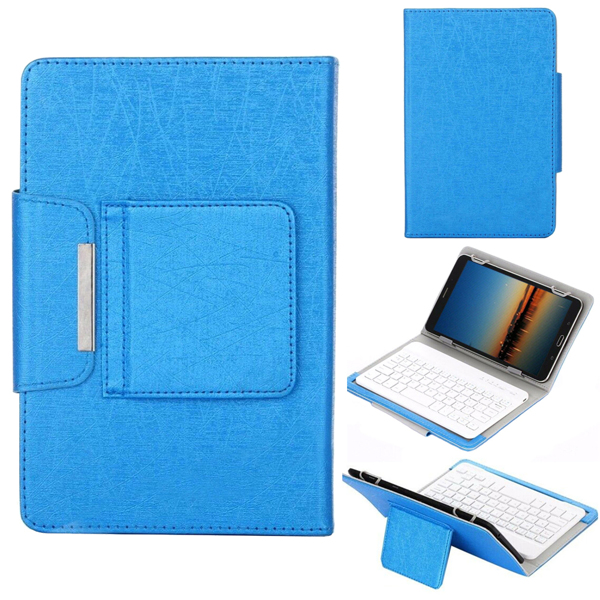 For Universal Android Tablets 10.1/10.5 Tablet Bluetooth Keyboard Case Cover[Blue,Fits 10/10.1/10.5 Inch Tablet]